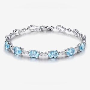 New Blue Topaz .925 Bracelet